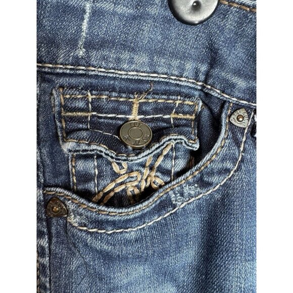 KUT FROM THE KLOTH WOMENS SO LOW JEANS SIZE 8 BOOTCUT FLARE 5 Pocket Embroidered - Picture 3 of 13